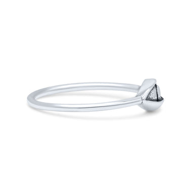 Unique Eyeball Oxidized Minimalist Half Closed Eye Fascinating Band Thumb Ring